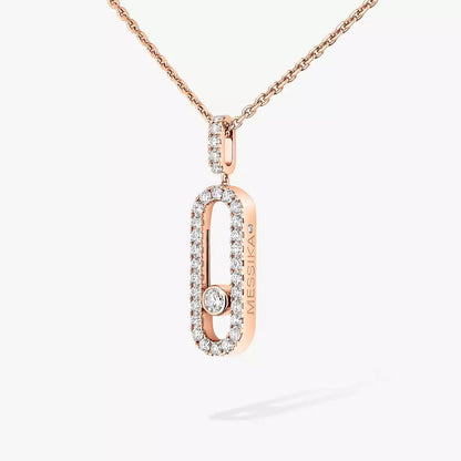 [Royal&Vicky]Move Uno Diamond Necklace in Rose Gold