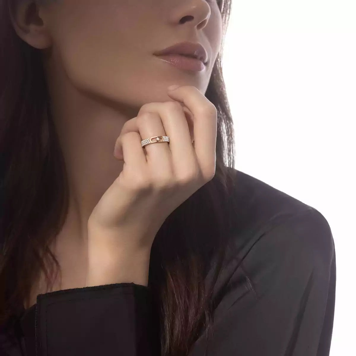 [Royal&Vicky]Move Joaillerie Pave Diamond Wedding Ring