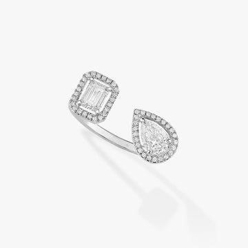 [Royal&Vicky]My Twin Toi & Moi Silver Diamond Ring