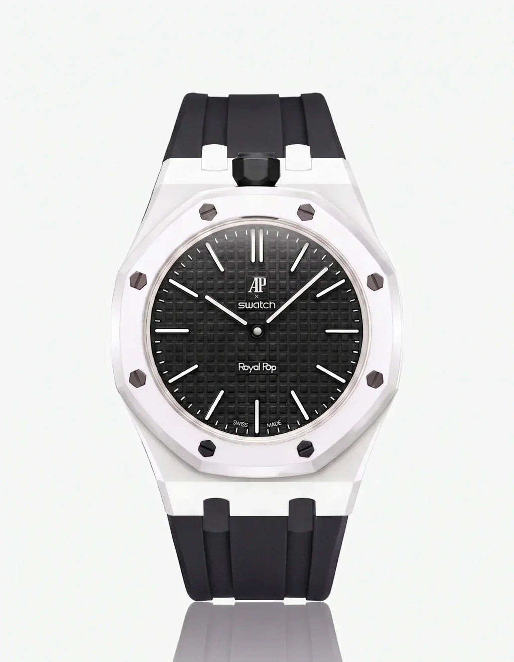 Silicone Strap & Case Royal Pop Ocho Negro(Customize  Colors)