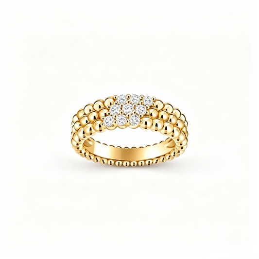 [Royal&Vicky] THREE-ROW DIAMOND RING