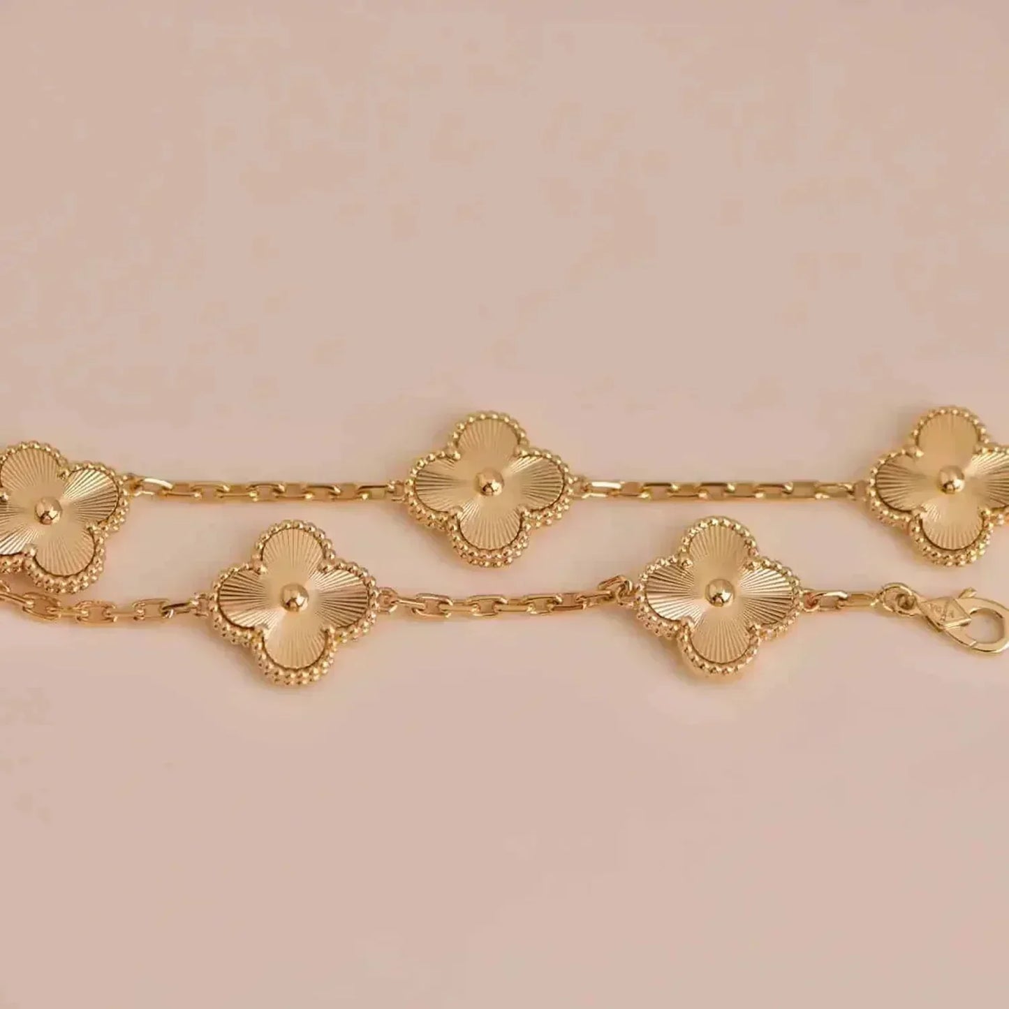 [ROYAL]CLOVER 5 FLOWERS LASER BRACELET