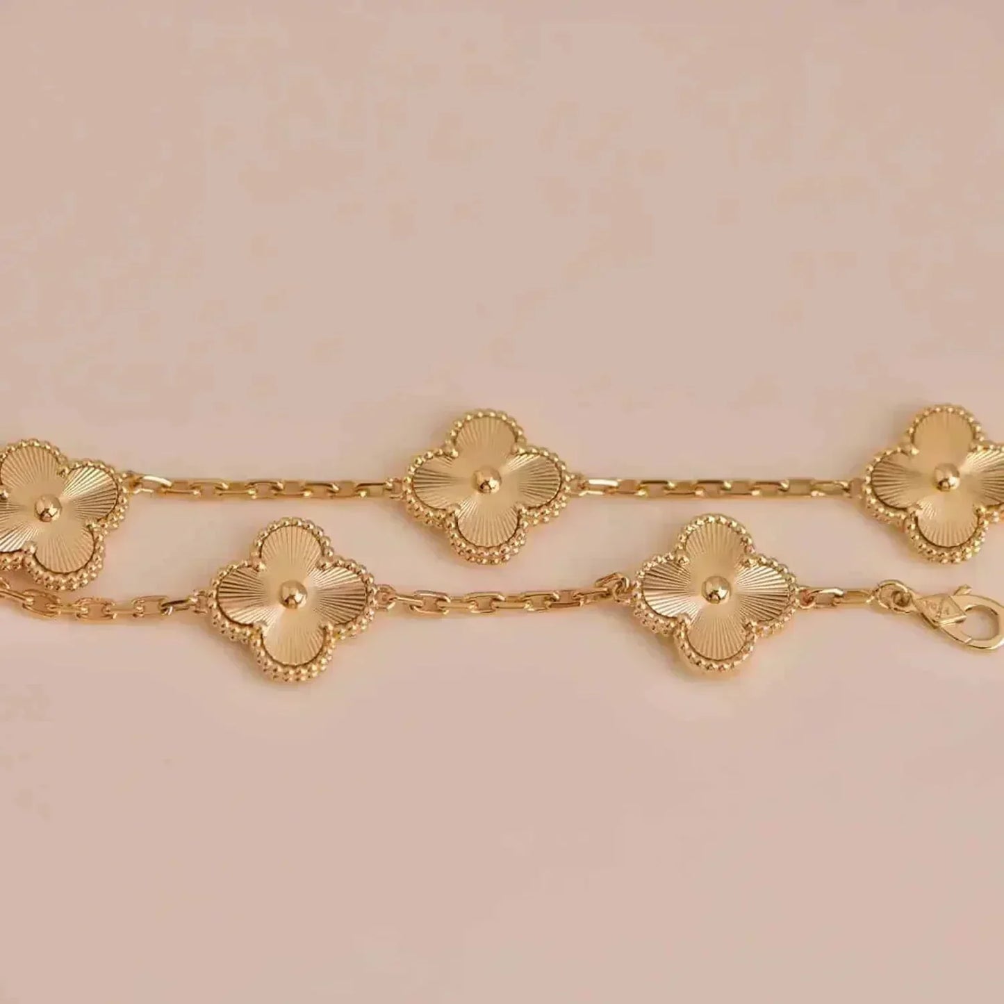 [ROYAL]CLOVER 5 FLOWERS LASER BRACELET