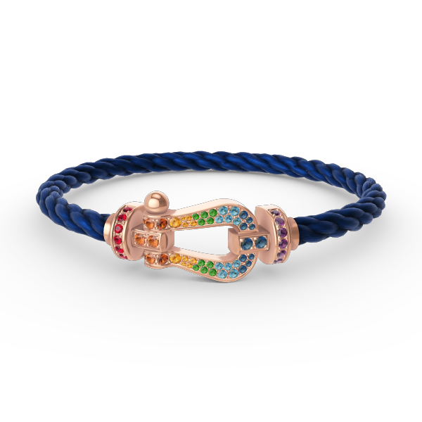 [ROYAL]FORCE LARGE HORSESHOE  COLORED DIAMOND BRACELET ROSE GOLD