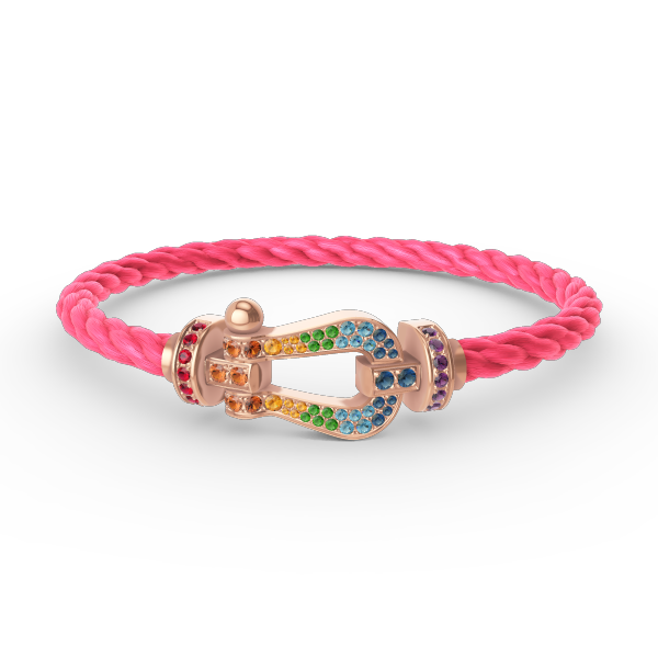 [LUXE]FORCE GROSSES HUFEISENFARBIGE DIAMANTENARMBAND ROSÉGOLD