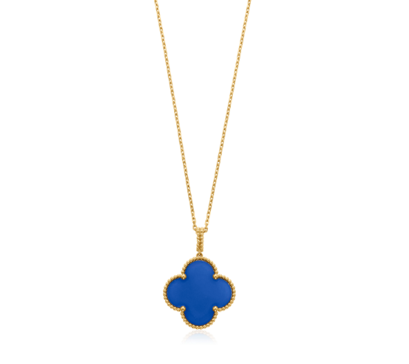 [Royal]CLOVER 25MM NECKLACE TURQUOISE ROSE GOLD