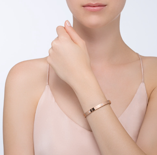 [Royal&Vicky]LOVE BRACELET 6.1MM 4 DIAMONDS