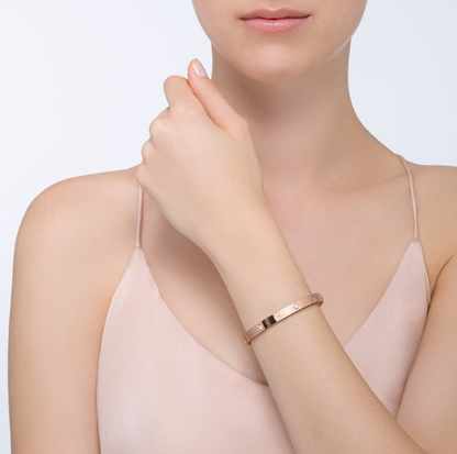 [Royal&Vicky]LOVE BRACELET 6.1MM 4 DIAMONDS