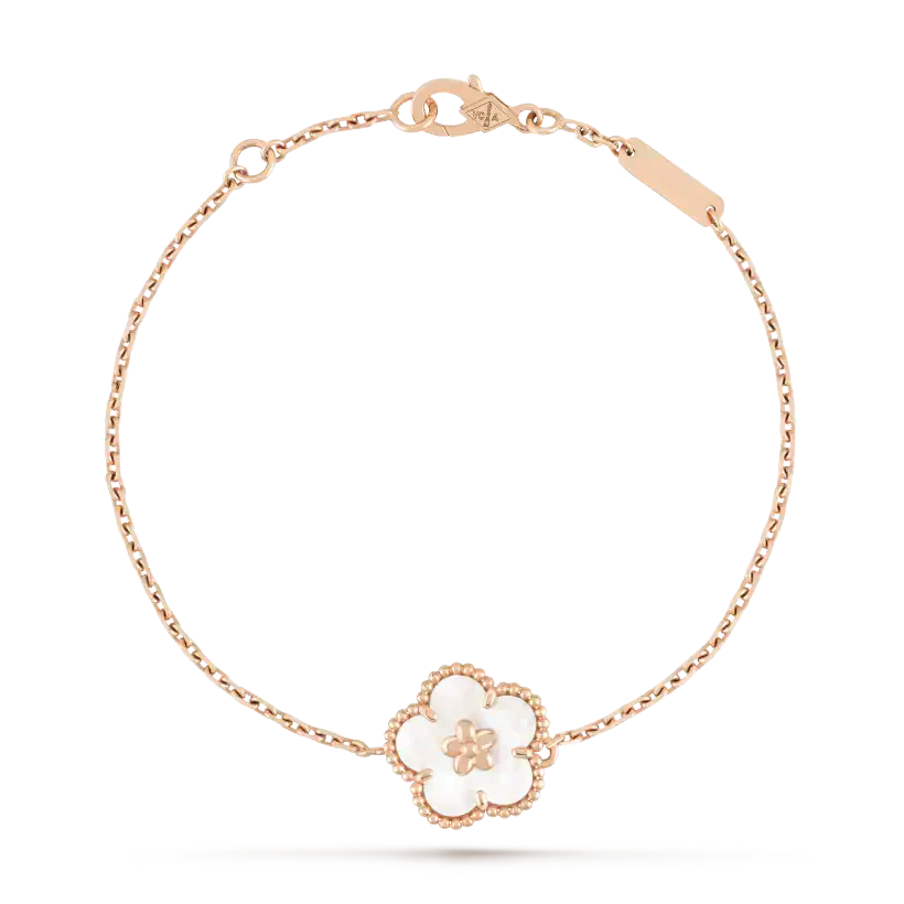 [ROYAL]LUCKY WHITE MOP PLUM BLOSSOM  BRACELET