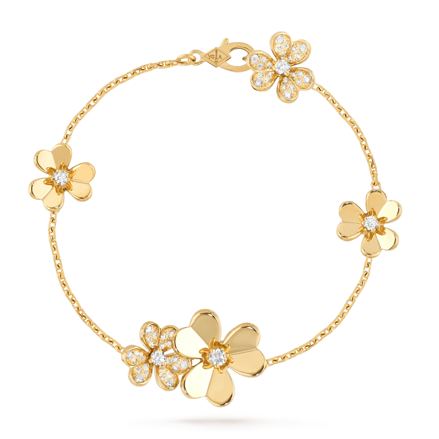 [ROYAL]FRIVOLE GOLD 5 FLOWERS BRACELET