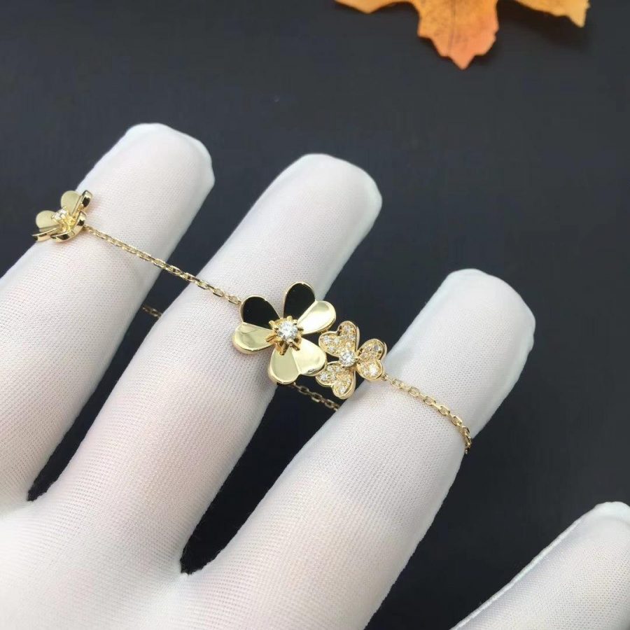 [ROYAL]FRIVOLE GOLD 5 FLOWERS BRACELET