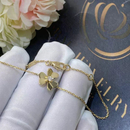 [Royal&Vicky]FRIVOLE GOLD FLOWER PINK MALACHITE BRACELET
