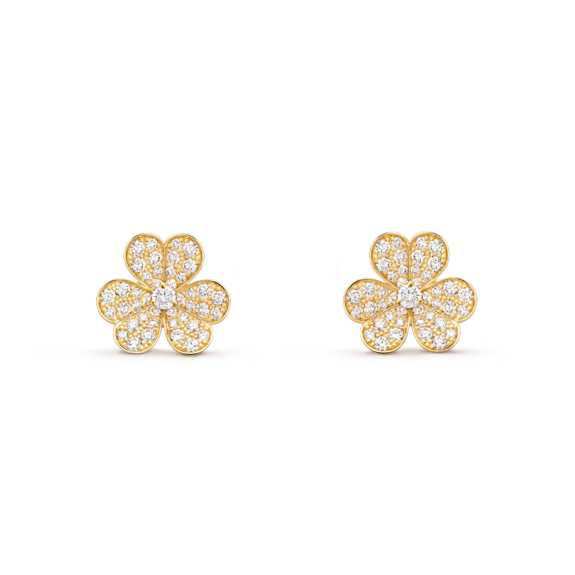 [ROYAL]FRIVOLE GOLD FLOWER DIAMOND EARRINGS