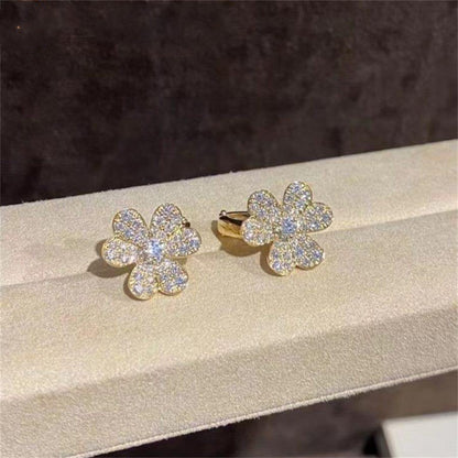 [ROYAL]FRIVOLE GOLD FLOWER DIAMOND EARRINGS