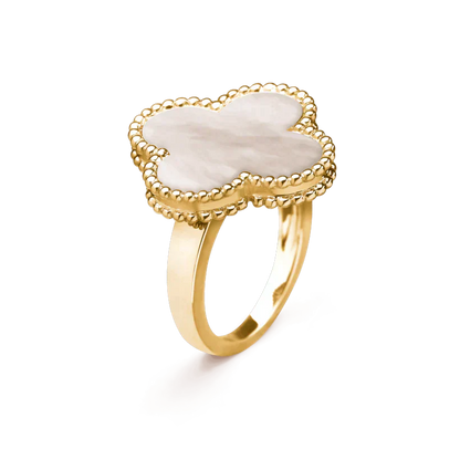 [ROYAL]CLOVER WHITE MOP RING