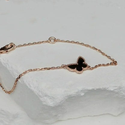 [ROYAL]BUTTERFLY ONYX  BUTTERFLY BRACELET