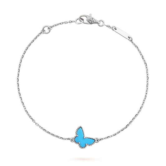 [ROYAL]BUTTERFLY TURQUOISE BUTTERFLY BRACELET SILVER