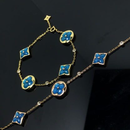 [ROYAL]STAR AND SUN 4 MOTIF BLUE BRACELET