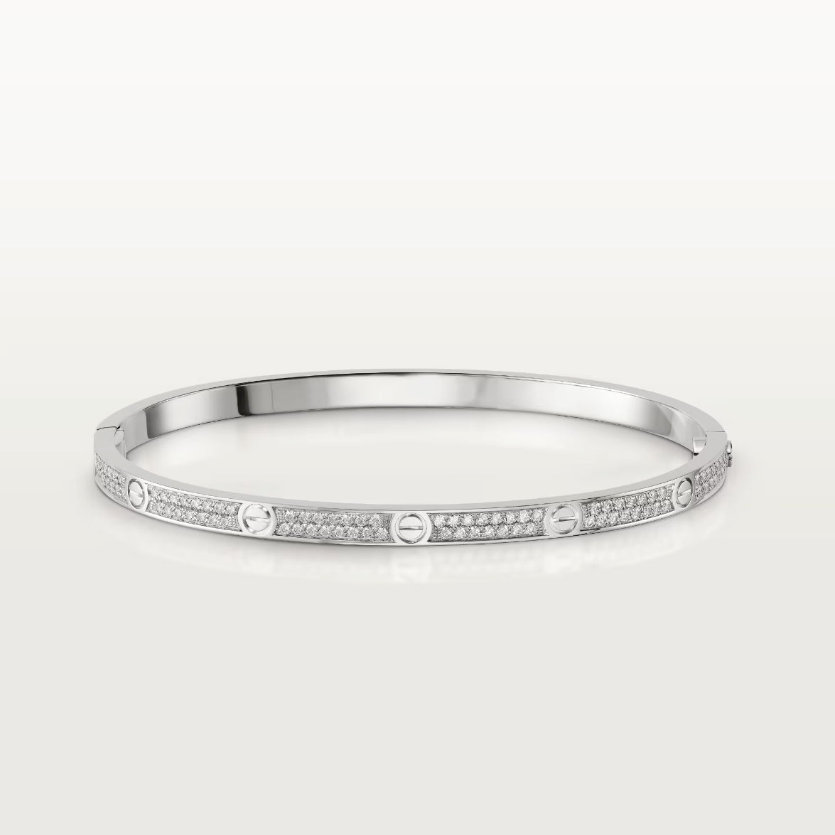 [LUXE]LOVE ARMBAND 3,65MM DIAMANTENBESATZ SILBER