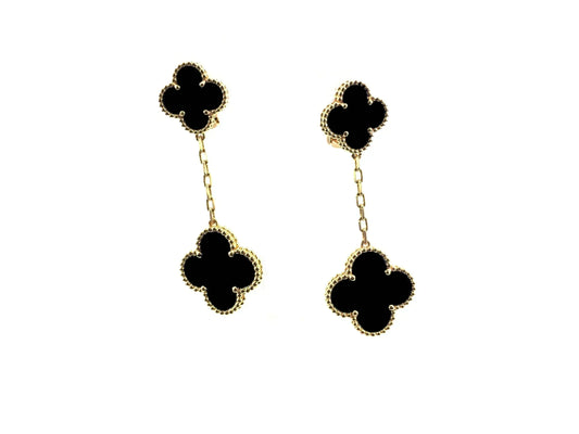 [ROYAL]CLOVER 2 MOTIFS  EARRINGS (MULTIPLE CHOICESC