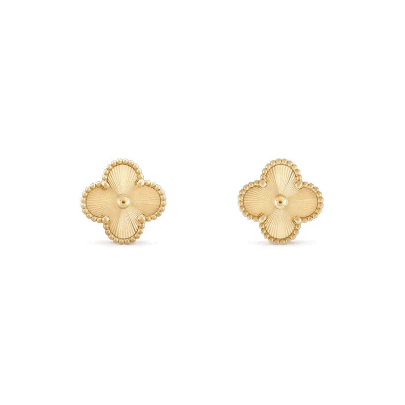 [ROYAL]CLOVER MEDIUM 1 MOTIFS LASER EARRINGS