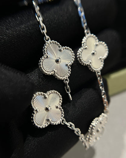 [ROYAL]CLOVER SILVER 5 MOTIFS BRACELET