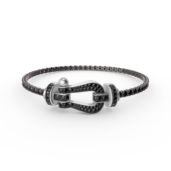 [LUXE]FORCE GROSSES TENNISARMBAND IN HUFEISENFORM MIT VOLLEN DIAMANTEN 